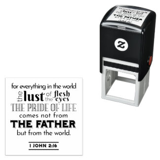 スピリチュアルリフレクションアート – 1 John 2:16 セルフインキングスタンプ