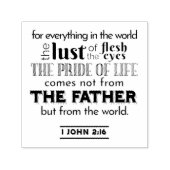 スピリチュアルリフレクションアート – 1 John 2:16 セルフインキングスタンプ (デザイン)