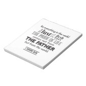 スピリチュアルリフレクションアート – 1 John 2:16 ノートパッド (回転)