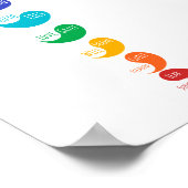 スピリチュアルレインボー陰陽チャクラポスター ポスター (角)