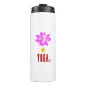 スピリチュアルロータスナマステ国際的デイオブヨガ タンブラー (正面)