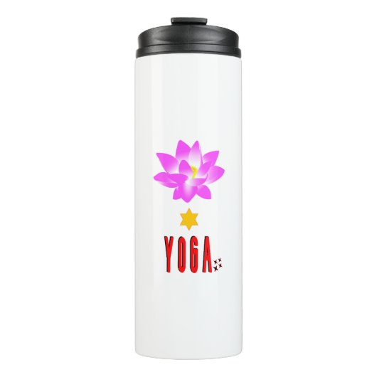 スピリチュアルロータスナマステ国際的デイオブヨガ タンブラー (正面)