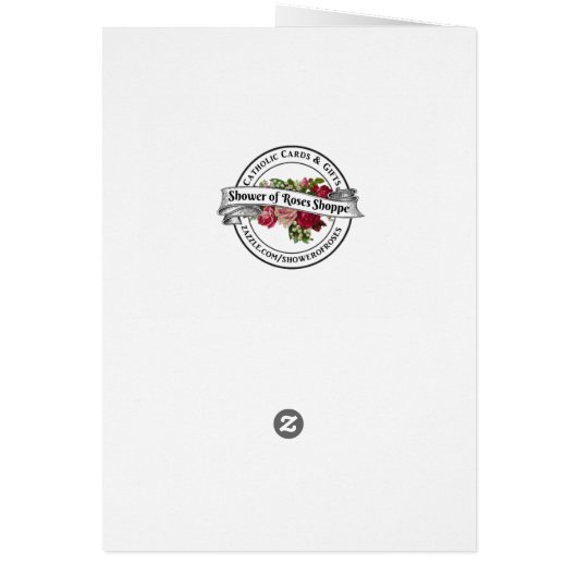 スピリチュアル伝統的ブーケヴァージンメアリーカード (裏面)