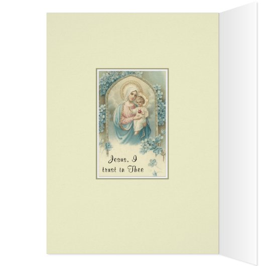 スピリチュアル伝統的ブーケヴァージンメアリーカード (内側 (左))