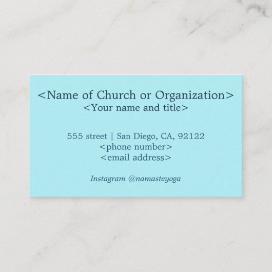 スピリチュアル分散型青三角形ビジネスカード 名刺 (裏面)