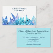 スピリチュアル分散型青三角形ビジネスカード 名刺 (正面/裏面)