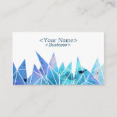 スピリチュアル分散型青三角形ビジネスカード 名刺 (正面)