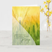 スピリチュアル勇気付けられるI祈夏小麦畑 カード (黄色い花)