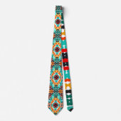 スピリチュアル南西クロスドットタイルアート ネクタイ (正面)