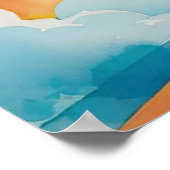 スピリチュアル女神ソウルトラベルレインボーオーラウーマン ポスター (角)