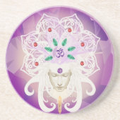 スピリチュアル女神メディテーションクラウン宝石 コースター (正面)