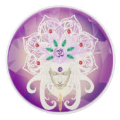 スピリチュアル女神瞑想クラウンジュエリー セラミックノブ (正面)