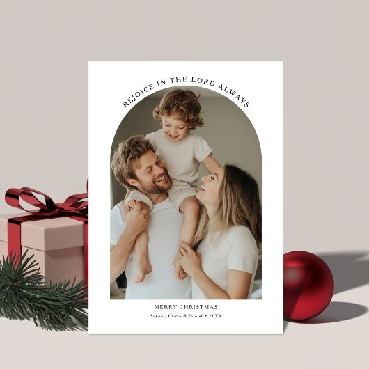 スピリチュアル宗教的な喜びクリスマスアーチ写真 シーズンカード