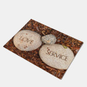 スピリチュアル宗教石 ドアマット (アングル)