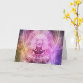 スピリチュアル形而上学的「ニューエイジ」グリーティングカード カード (黄色い花)