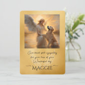 スピリチュアル悔やみや弔慰ゴールデンレトリバードッグロス カード (スタンド正面)