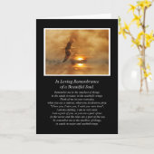 スピリチュアル悔やみや弔慰海鳥の詩 カード (黄色い花)