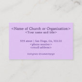 スピリチュアル散乱紫三角名刺 名刺 (裏面)