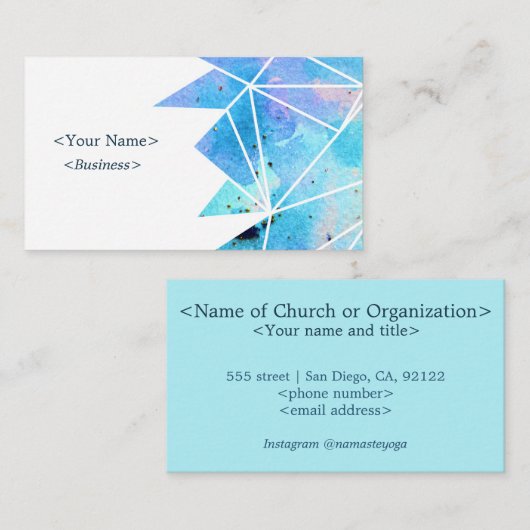 スピリチュアル散在パープル三角形の名刺 名刺 (正面/裏面)