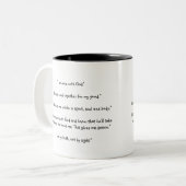 スピリチュアル確認前向き引用文 ツートーンマグカップ (正面左)