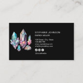 スピリチュアル神秘的なエネルギーヒーラー結晶宝石 名刺 (裏面)