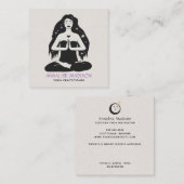 スピリチュアル神秘的な天の瞑想ヨガ スクエア名刺 (正面/裏面)