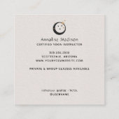 スピリチュアル神秘的な天の瞑想ヨガ スクエア名刺 (裏面)