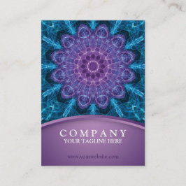 スピリチュアル紫色の花、青の海 名刺