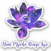 スピリチュアル紫蓮の花南妙法…ステッカー シール (正面)