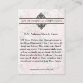 スピリチュアル聖餐式カードカトリック祈りの言葉 エンクロージャーカード (裏面)