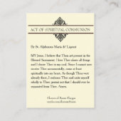 スピリチュアル聖餐式カードカトリック祈りの言葉 名刺 (裏面)