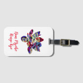 スピリチュアル蝶フラワーナム妙法蓮華経 ラゲッジタグ (正面横)