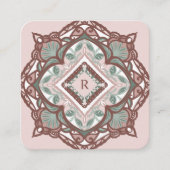 スピリチュアル装飾ホリスティックフローラマンダラ スクエア名刺 (正面)