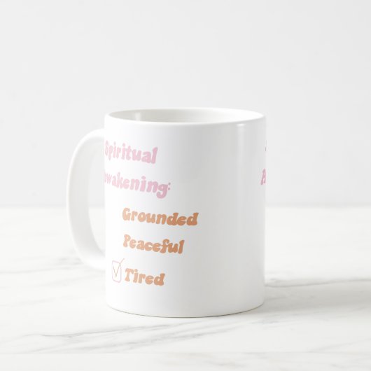 スピリチュアル覚醒おもしろい コーヒーマグカップ (正面左)