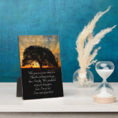 スピリチュアル詩と樫の木のプラークでメモリアル フォトプラーク (側面)