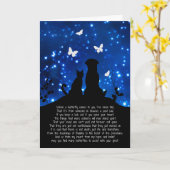 スピリチュアル詩と蝶を有するペット悔やみや弔慰 カード (黄色い花)