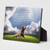 スピリチュアル詩の美しい犬のメモリアル！ フォトプラーク (側面)