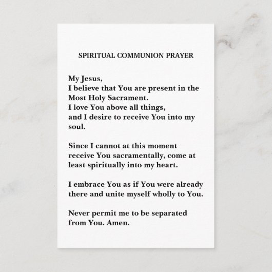 スピリチュアル通信祈りの言葉カード エンクロージャーカード (裏面)