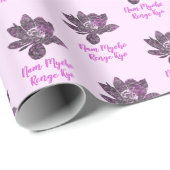 スピリチュアル部分的にパープルロータスフラワーナム妙法 ラッピングペーパー (ロールコーナー)
