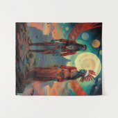 スピリチュアル部族デザイン タペストリー (正面(横))