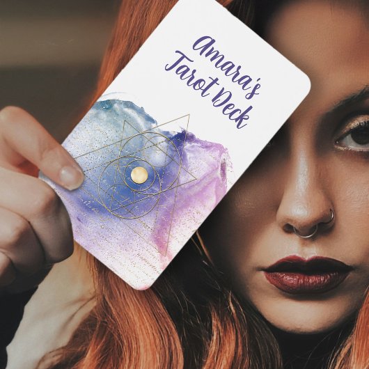 スピリチュアル錬金術の神聖な幾何学の水色 トランプ