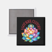 スピリチュアル離婚 は Lotus おもしろ 魂の親権 マグネット (正面/裏面)