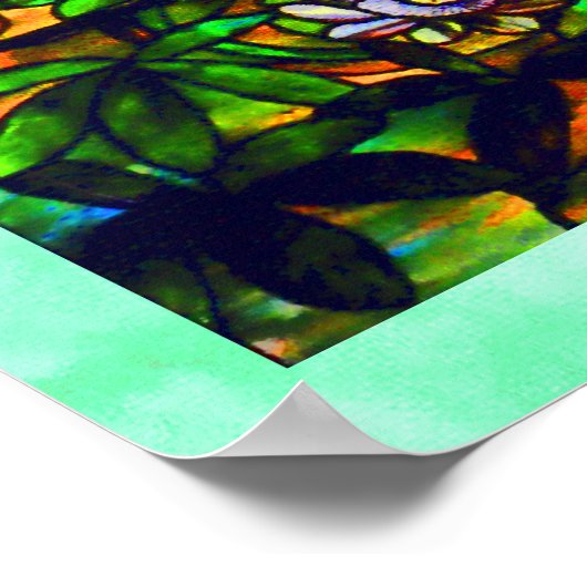 スピリチュアル風光明媚なティファニーウィンドウポスター ポスター (角)