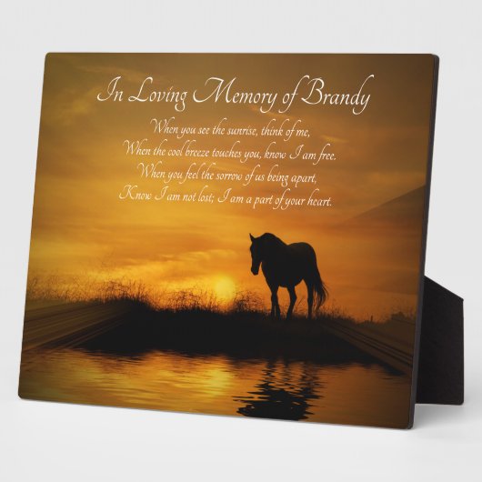 スピリチュアル馬記念名前をカスタムするプラーク フォトプラーク (側面)