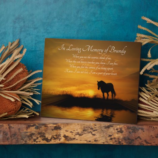 スピリチュアル馬記念名前をカスタムするプラーク フォトプラーク (側面)