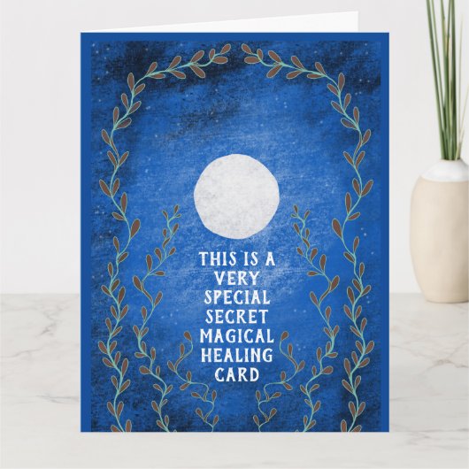 スピリチュアル魔法の秘密の夜の月はすぐに良くなる サンキューカード (正面)