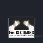 スピリチュアル ポストカード<br><div class="desc">彼は来だ。今日彼と知り合いなさい。イエスよ素晴らし私はキリストよ。メシヤはドアをノックしている。彼は憧れ来ている。彼を入れてくれるか？お前の責任だ。何を恵みしても君には多くの決断がある。</div>