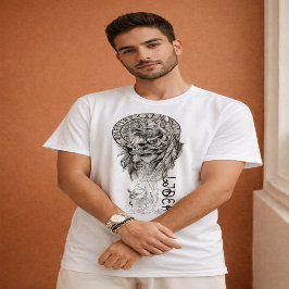 スピリチュアル ライオン マンダラ グラフィックTシャツ Tシャツ
