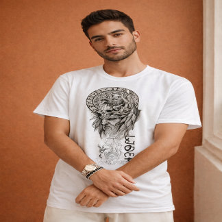スピリチュアル ライオン マンダラ グラフィックTシャツ Tシャツ