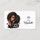 スピリチュアル"欠陥が、まだ価値のある"髪のサロン 名刺 (正面)